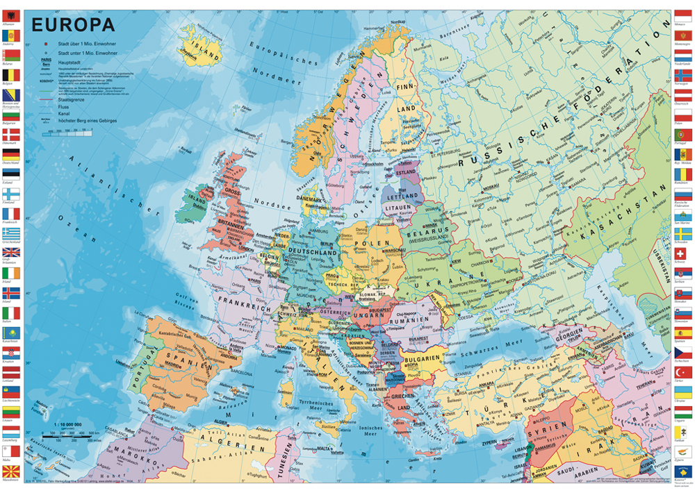 evropa mapa online Politická mapa Evropy Schmidt Puzzle 1000 | pucliky.cz evropa mapa online