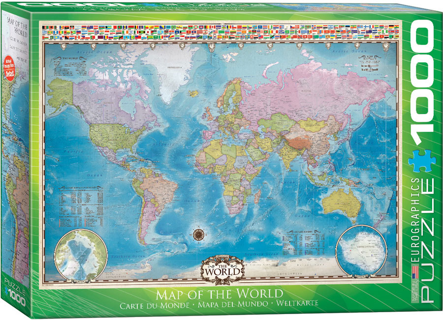 PUZZLE HEYE - CARTE SATELLITE DU MONDE - 2000 PIECES