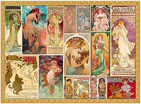 Alfons Mucha - Collage