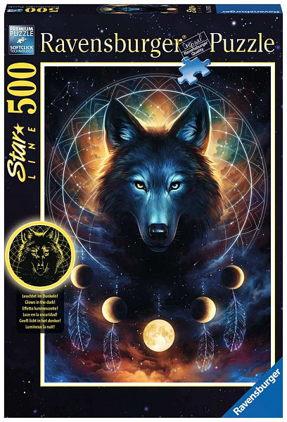 Měsíční vlk svítící