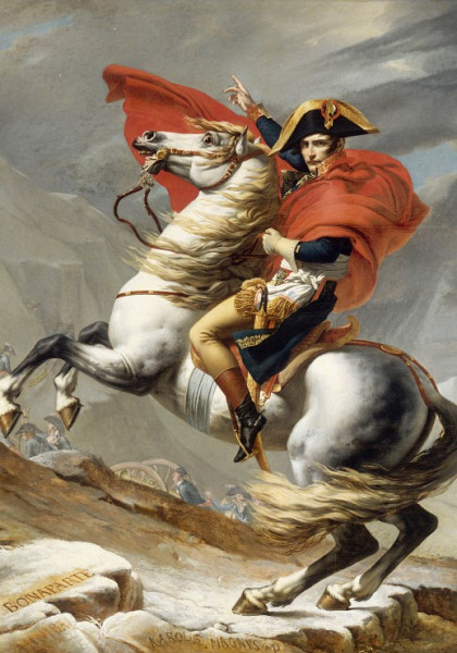 Jacques-Louis David: Bonaparte beim Überschreiten der Alpen am Großen Sankt Bernhard