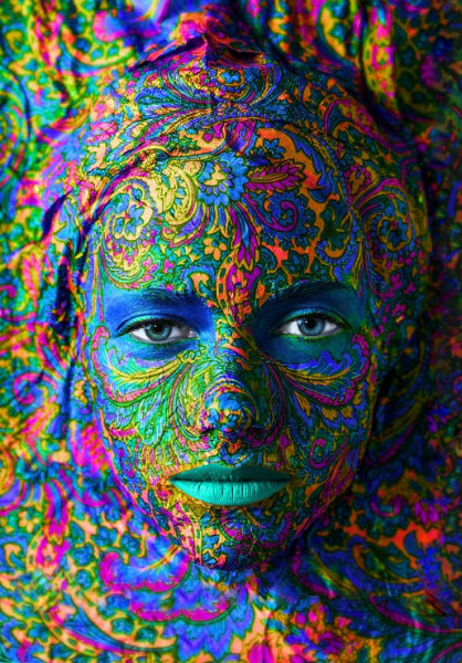 Face Art: Portrait of woman