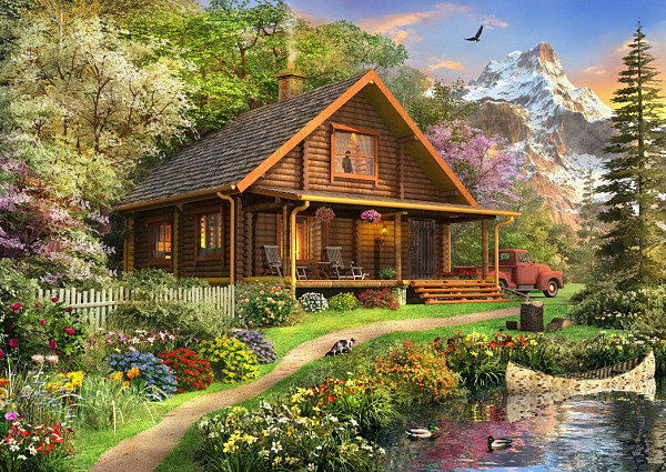 A Log Cabin Somewhere in North America