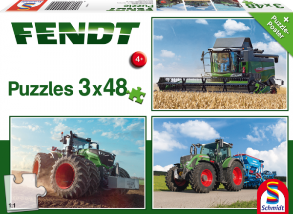 2x traktor, kombajn Fendt