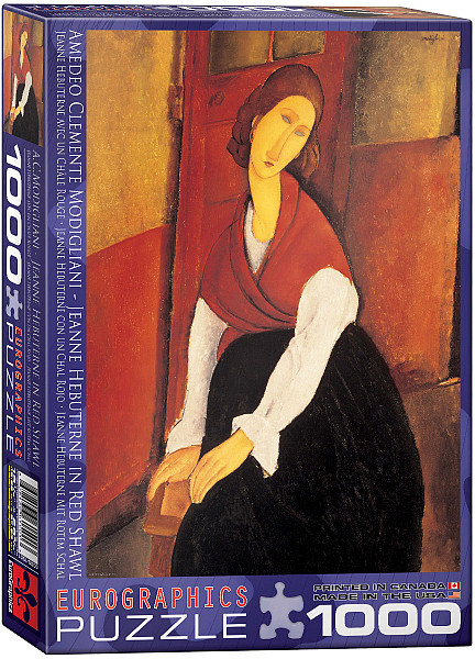Modigliani Jeanne - Hebuterne in Red Shawl